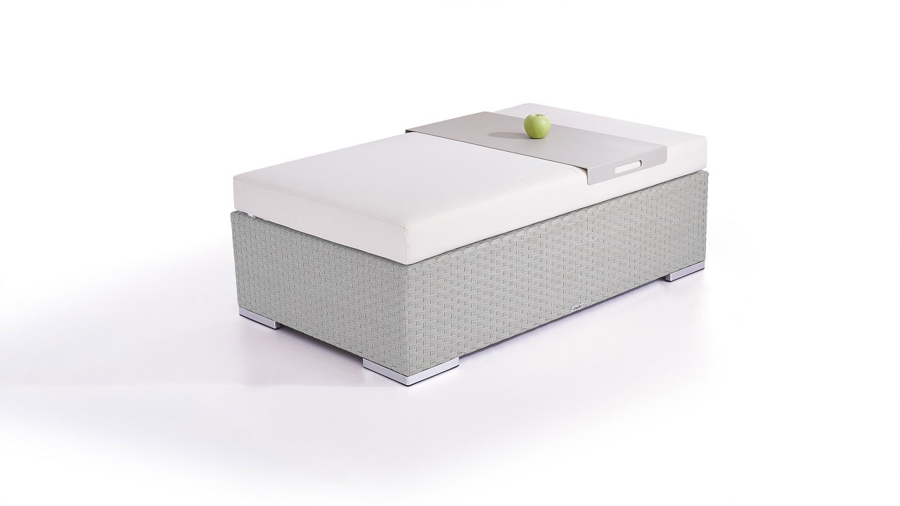 Cube Reposapiés 125 cm (gris)
