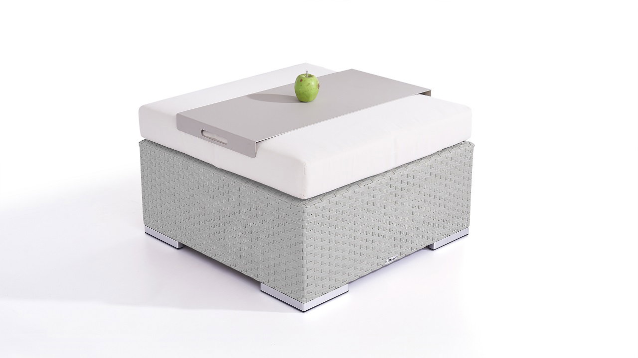 Reposapiés Cube 75 cm (gris)